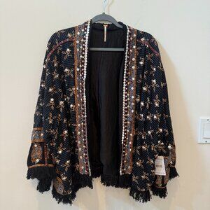 NWT Free People Rays of Light Jacket, Midnight Combo, size L